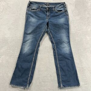 Silver Jeans Womens 18 McKenzie Slim Bootcut Flap Pocket Southwestern Y2K VTG